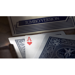 Michael Skinner's Ultimate Bicycle Jumbo 3 Card Monte (Blue) by Murphy's Magic - Trick