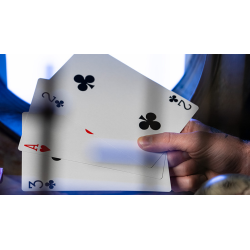 Michael Skinner's Ultimate Bicycle Jumbo 3 Card Monte (Blue) by Murphy's Magic - Trick