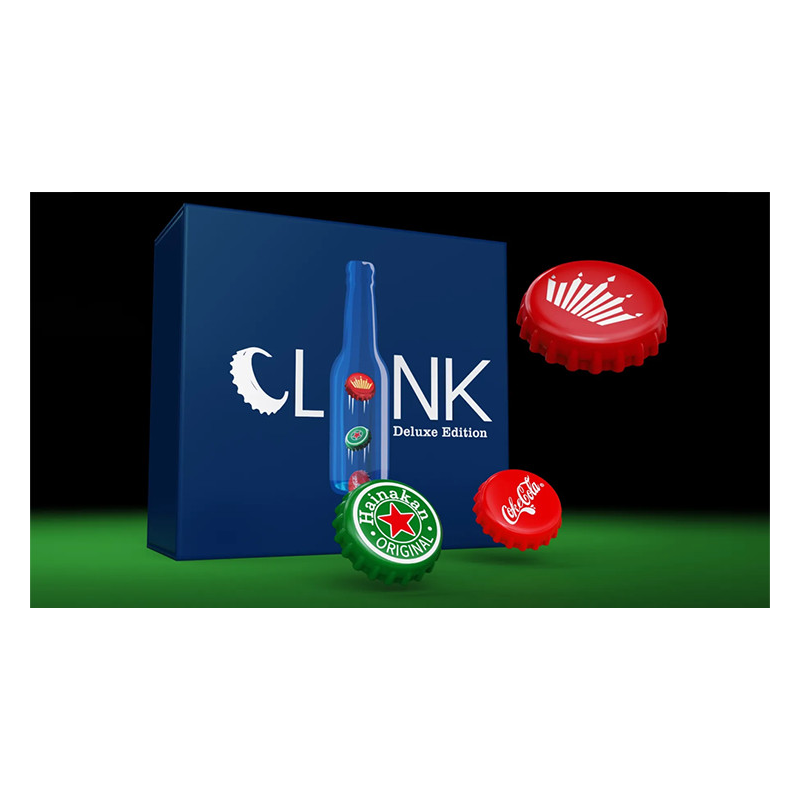 The Clink (Cap in Bottle) Set by Iarvel Magic and Wonder House (Heineken, Coke, and Budweiser)