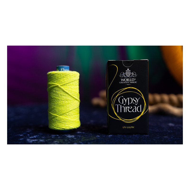 WGM UV GLOW GYPSY THREAD YELLOW REFILL SPOOL by Murphy's Magic - Trick