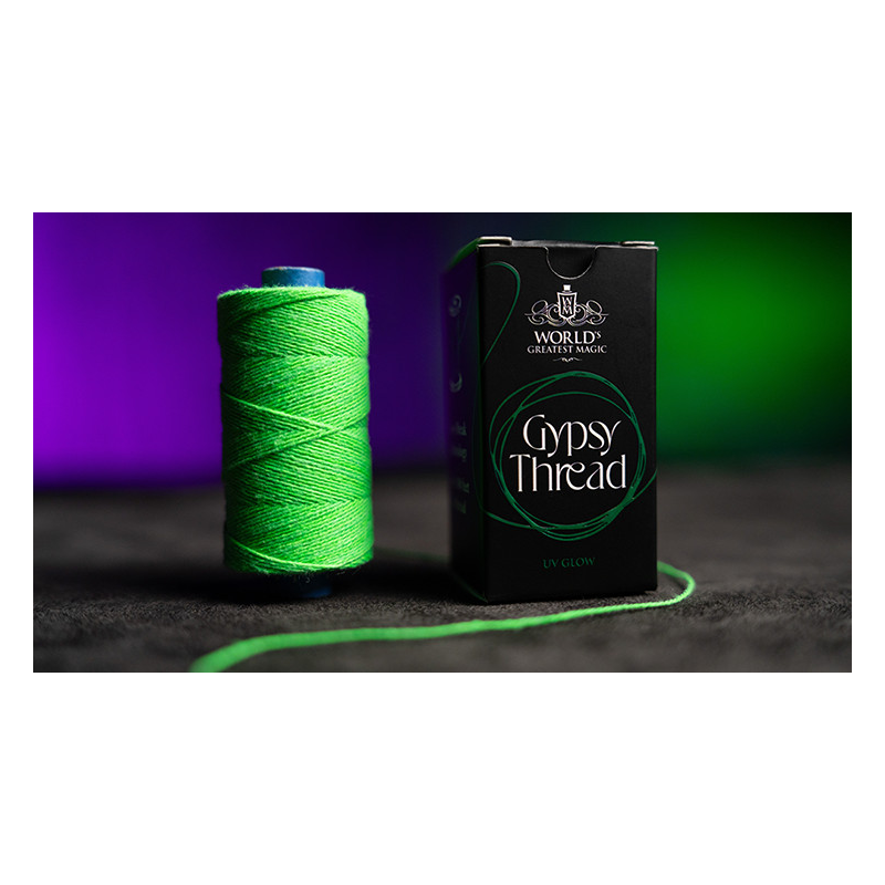 WGM UV GLOW GYPSY THREAD GREEN REFILL SPOOL by Murphy's Magic - Trick