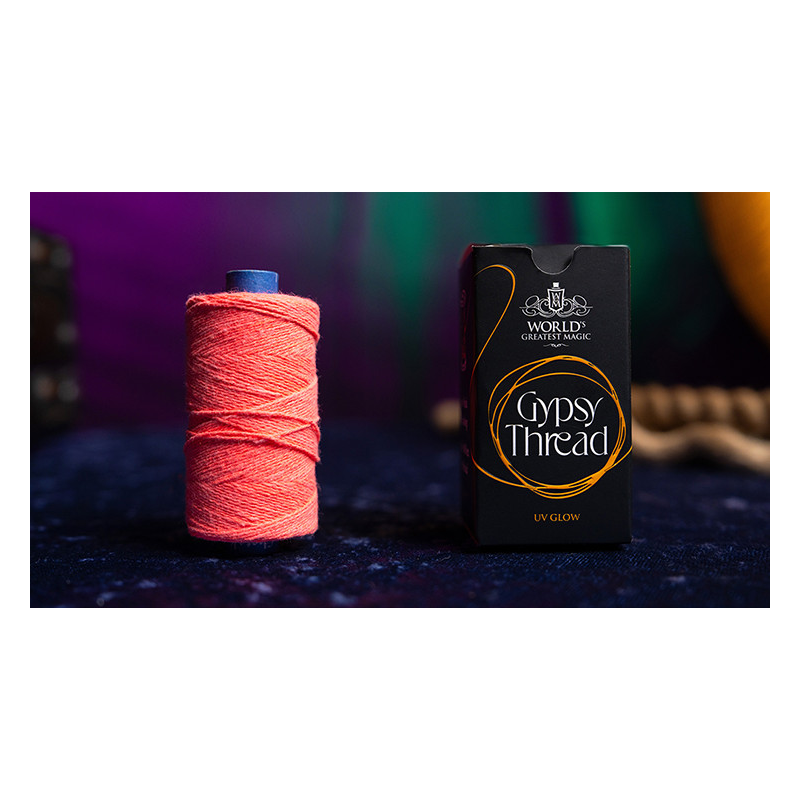 WGM UV GLOW GYPSY THREAD ORANGE REFILL SPOOL by Murphy's Magic - Trick