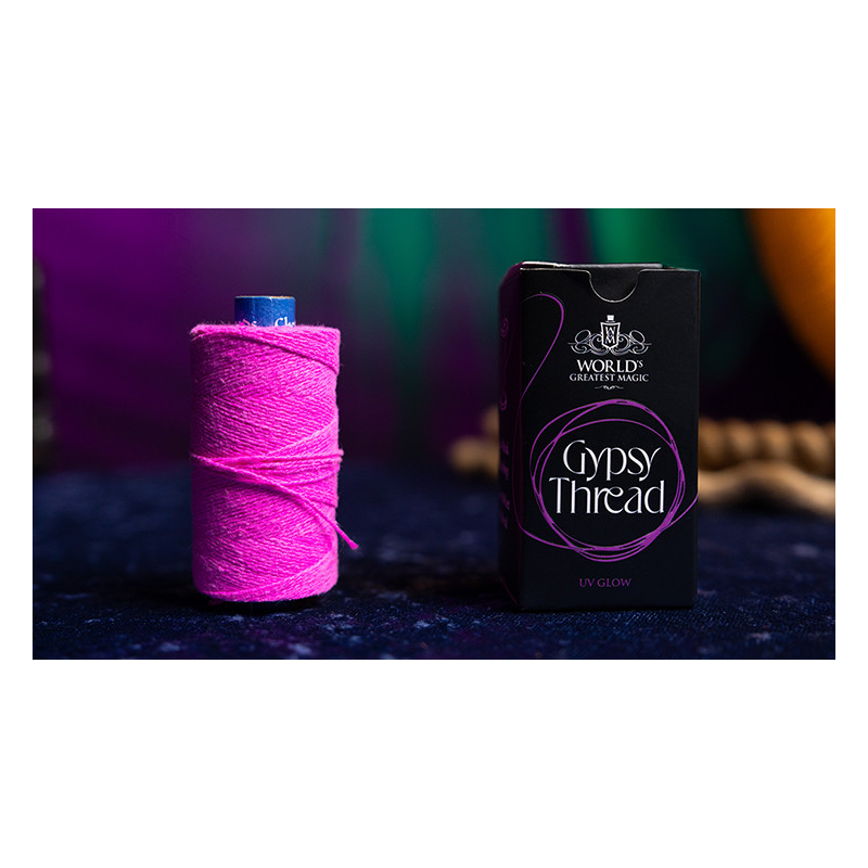 WGM UV GLOW GYPSY THREAD PINK REFILL SPOOL by Murphy's Magic - Trick
