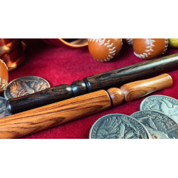 Wooden wand PRO (Standard Black) by Harry He and Bacon Magic - Trick