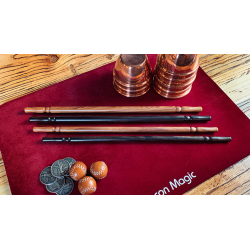 Wooden wand PRO (Standard Black) by Harry He and Bacon Magic - Trick