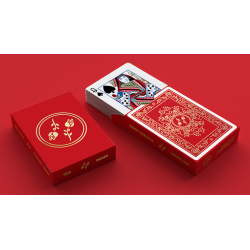 Red Roses Gold Foil Playing Cards (Fully Marked)