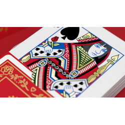 Red Roses Gold Foil Playing Cards (Fully Marked)