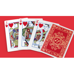 Red Roses Gold Foil Playing Cards (Fully Marked)