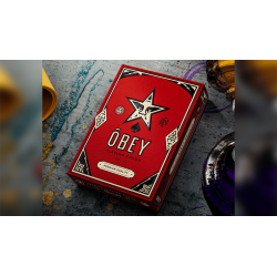 Obey Red Edition Playing Cards by theory11