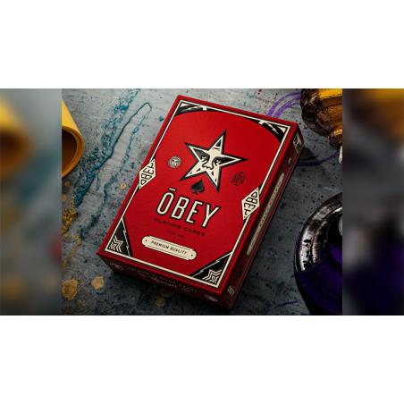 Obey Red Edition Playing Cards by theory11