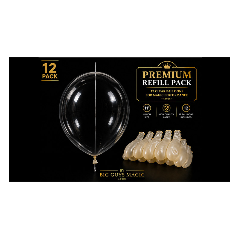 Needle Through Balloon Refill Pack (12 Count) by Big Guy's Magic