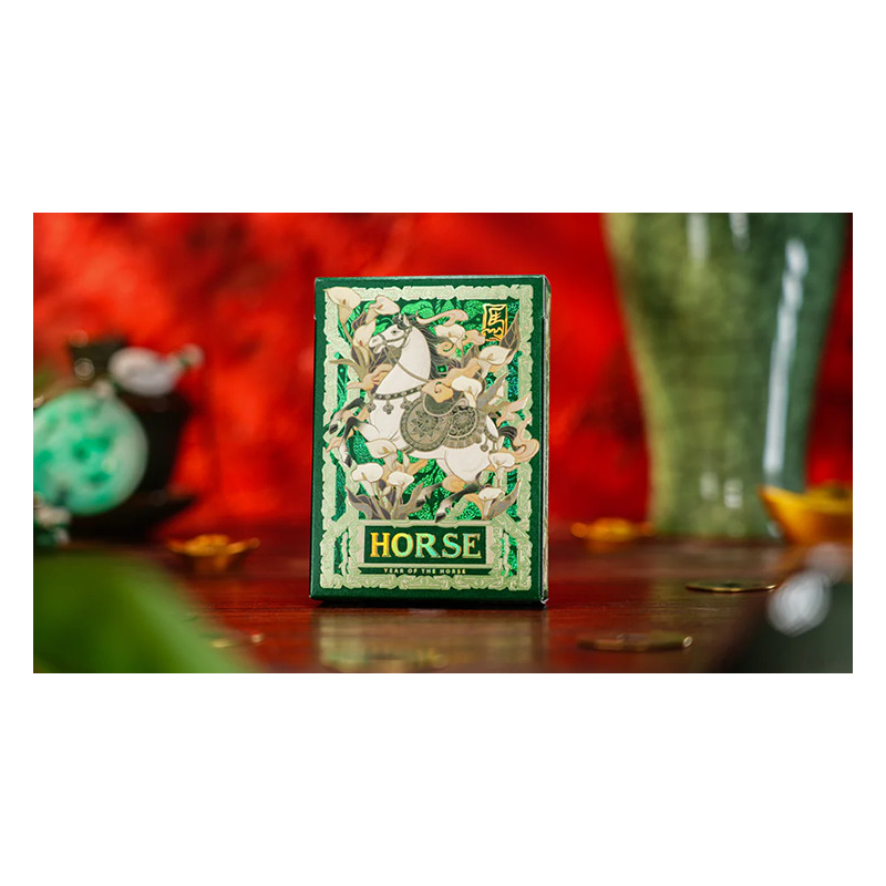 Year of the Horse (Green) Playing Cards by TCC Fashion