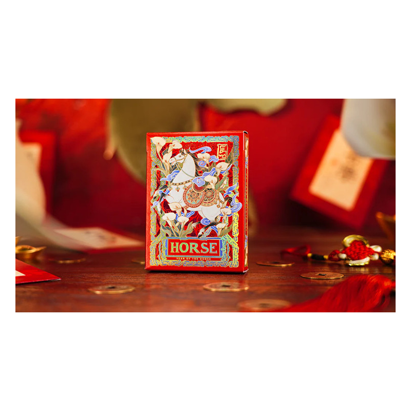 Year of the Horse (Red) Playing Cards by TCC Fashion