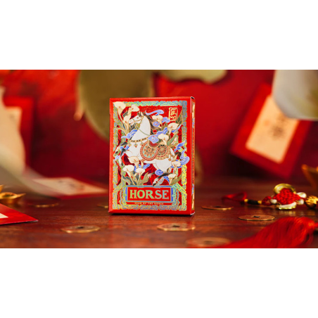 Year of the Horse (Red) Playing Cards by TCC Fashion