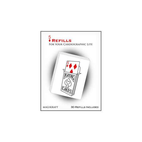 Cardiographic Lite RED CARD 5 of Diamonds Refill by Martin Lewis - Trick