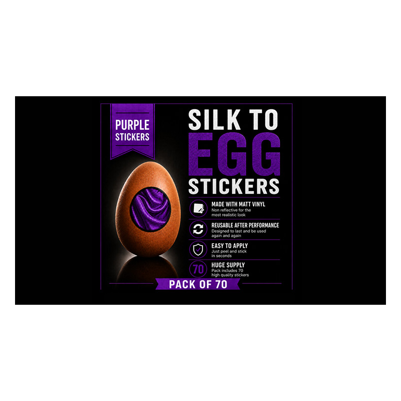 Silk to Egg Stickers (Purple) Pack of 70