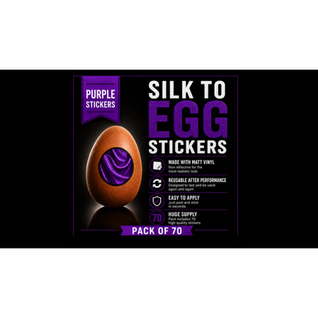 Silk to Egg Stickers (Purple) Pack of 70