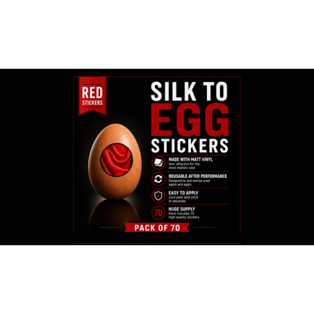 Silk to Egg Stickers (RED) Pack of 70