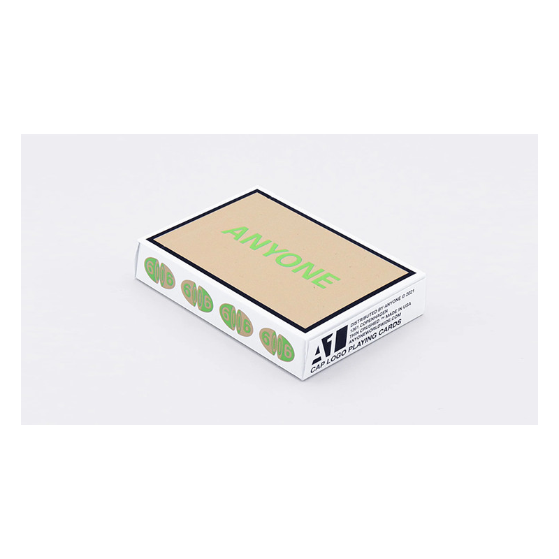 Beige/Green Cap Logo ANYONE Playing Cards