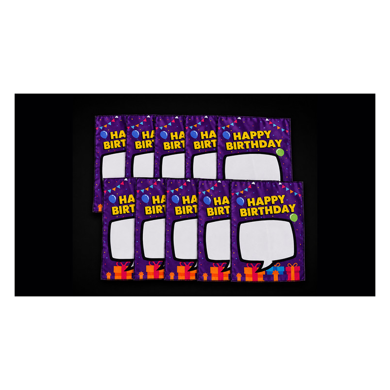 Birthday Silk Surprise REFILL (10 Silks) by PlayTime Magic DEFMA (Purple)