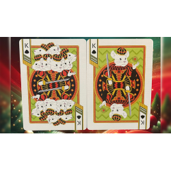 Bicycle Nutcracker (Red Gilded) Playing Cards