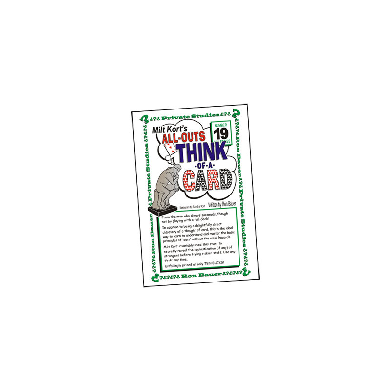 Ron Bauer Series: No.19 - Milt Kort's All Outs Think of a Card