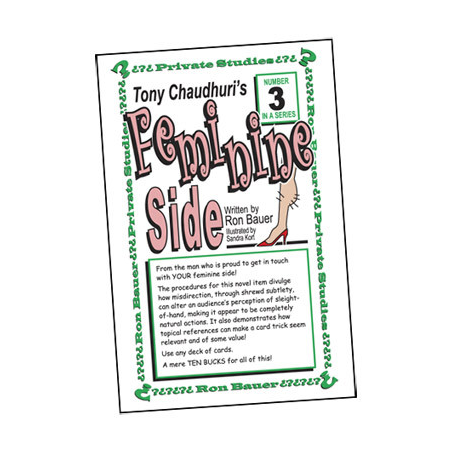 Ron Bauer Series: No.3 - Tony Chaudhuri's Feminine Side