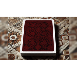The Spirit of Cubism (Dark Red) Playing Cards