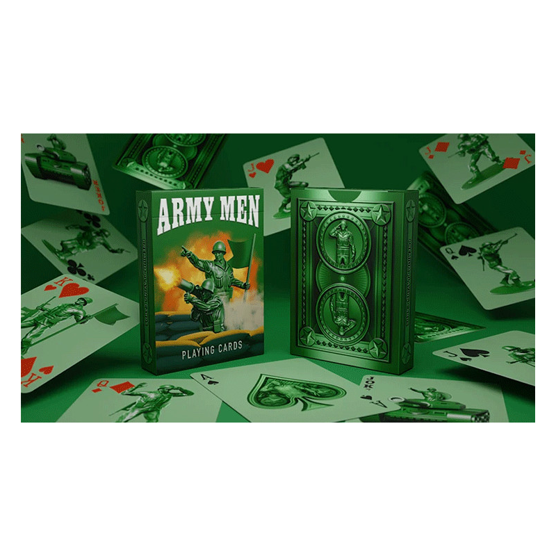 Army Men Playing Cards