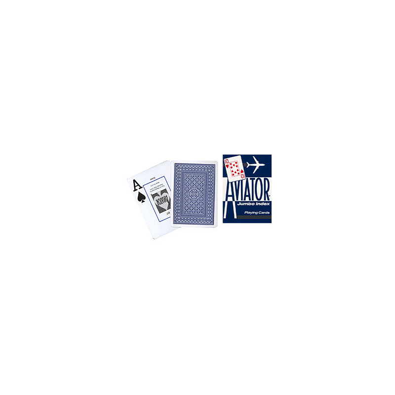 Cards Aviator Jumbo Index Poker Size (Blue)