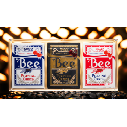 Limited Bee X Cherry 3 deck Set (Blue, Red and Black) Playing Cards