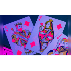 Bicycle Star-Fire Pink Neon Playing Cards