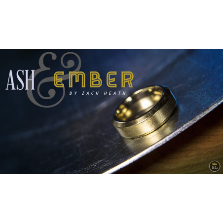Ash and Ember Gold Beveled Size 9 (2 Rings) by Zach Heath - Trick