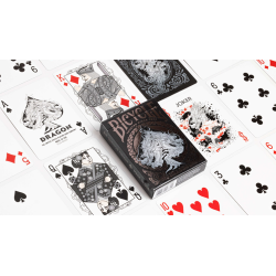 Bicycle Dragon Black Playing Cards by US Playing Card Co