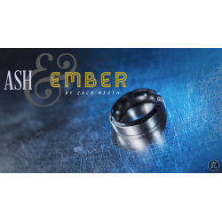 Ash and Ember Silver Beveled Size 9 (2 Rings) by Zach Heath - Trick