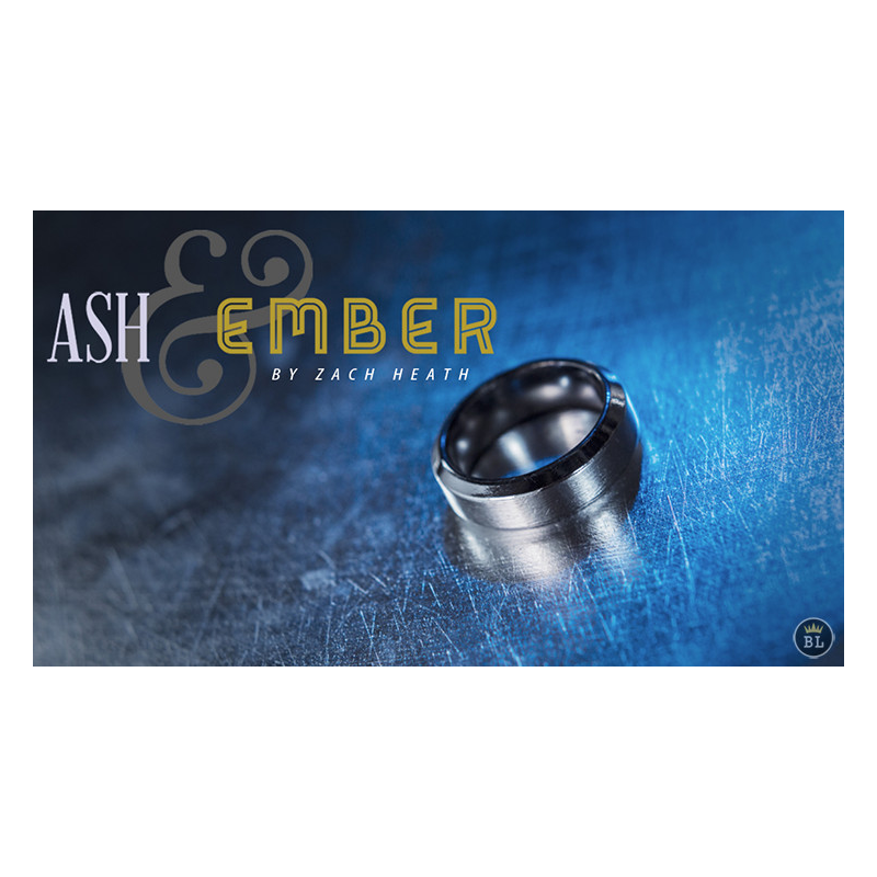 Ash and Ember Silver Beveled Size 9 (2 Rings) by Zach Heath - Trick