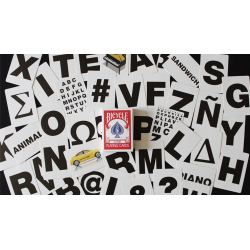Bicycle Special LETTERS Red Playing Cards (plus 10 Online Effects)