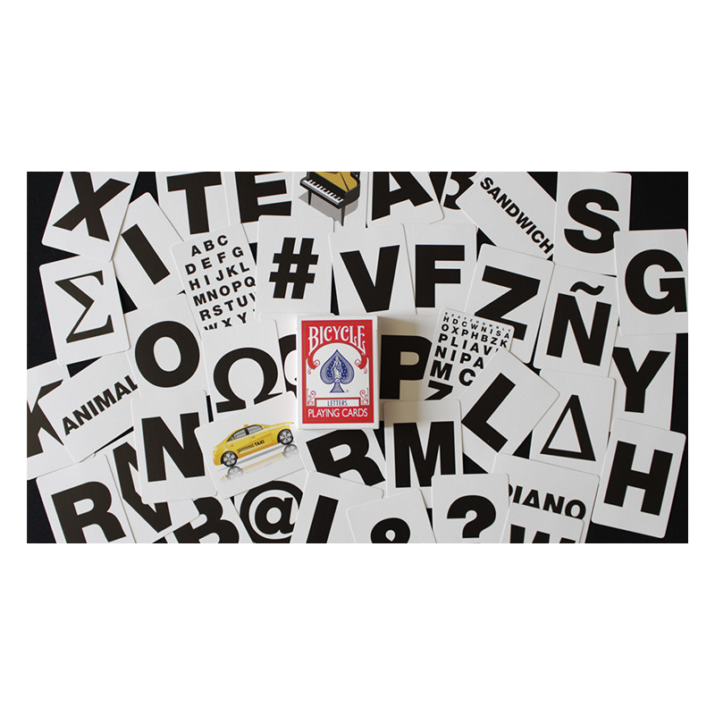Bicycle Special LETTERS Red Playing Cards (plus 10 Online Effects)