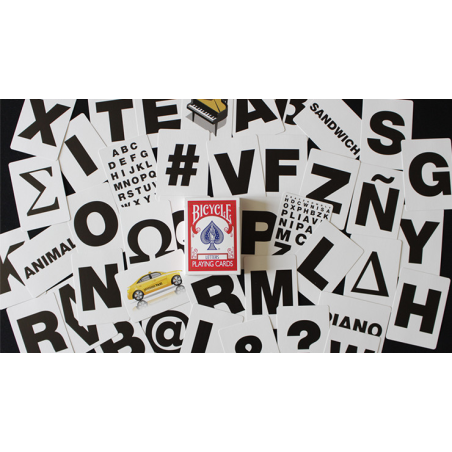Bicycle Special LETTERS Red Playing Cards (plus 10 Online Effects)