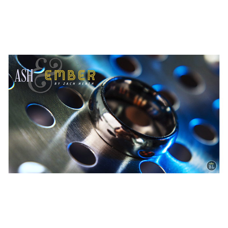 Ash and Ember Silver Curved Size 13 (2 Rings) by Zach Heath - Trick