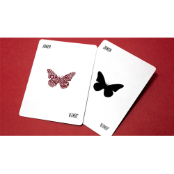 Butterfly Worker Marked Playing Cards (Red) by Ondrej Psenicka