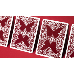 Butterfly Worker Marked Playing Cards (Red) by Ondrej Psenicka