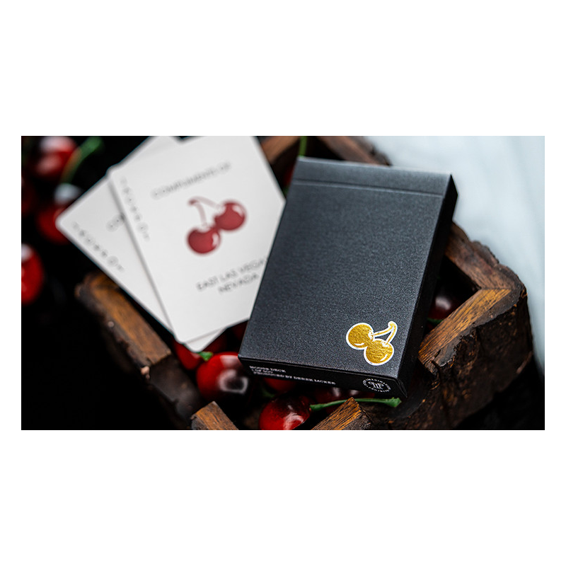 Cherry Casino House Deck (Monte Carlo Black and Gold) Playing Cards by Pure Imagination Projects