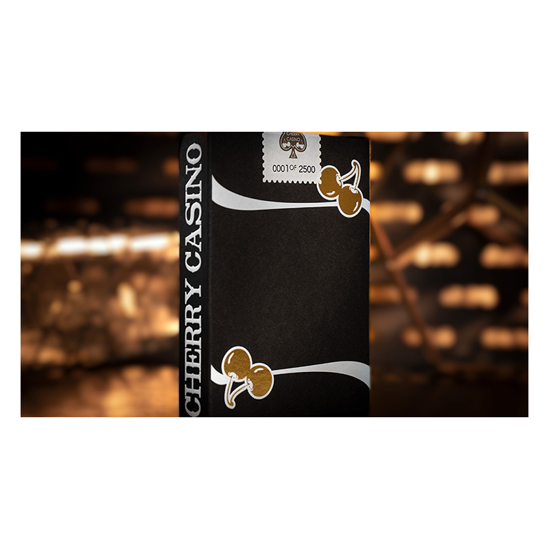 Limited Edition Cherry Casino (Monte Carlo Black and Gold) Numbered Seals Playing Cards by Pure Imagination Projects
