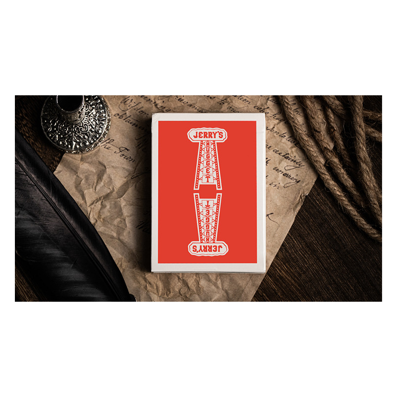 Jerry's Nugget (Atomic Red) Marked Monotone Playing Cards