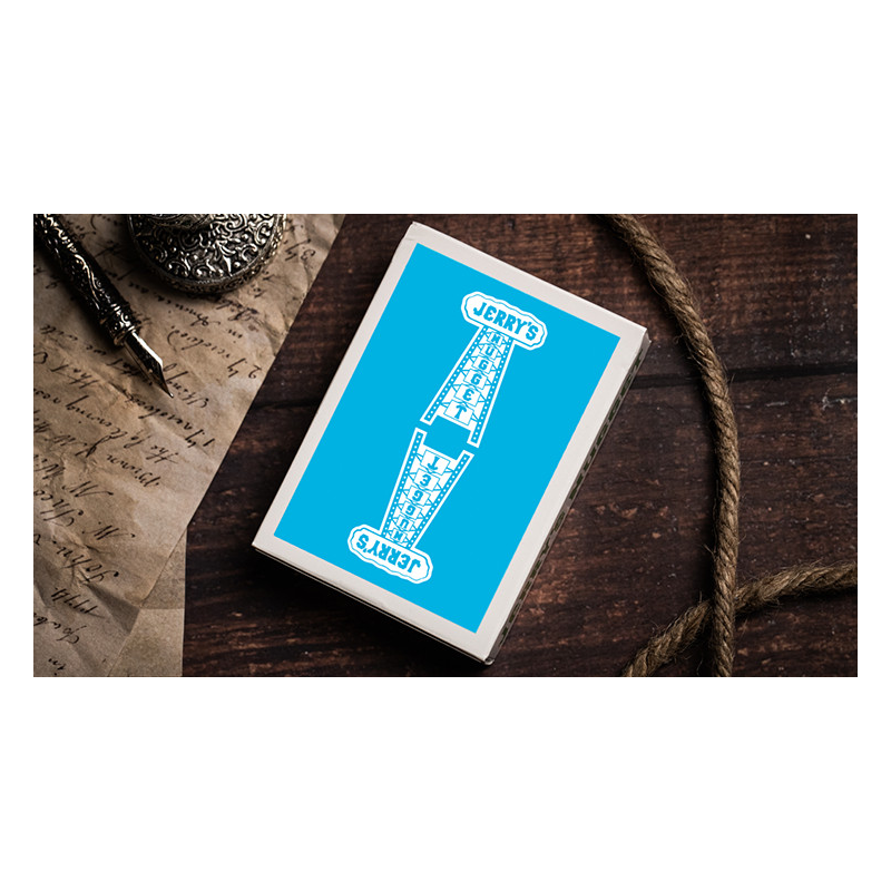 Jerry's Nugget (Icey Blue) Marked Monotone Playing Cards