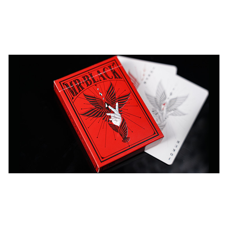 Mr. Black V1 (Red) Playing Cards