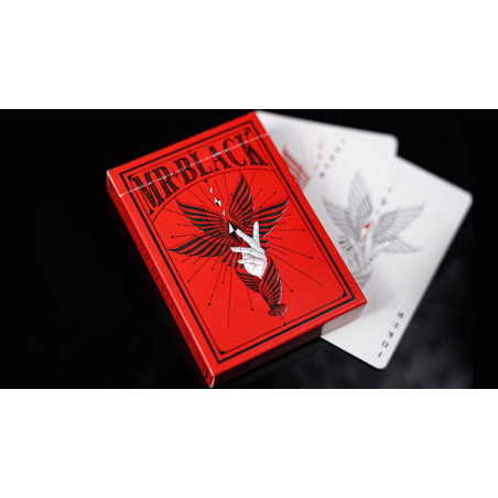 Mr. Black V1 (Red) Playing Cards