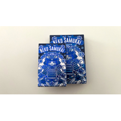 Neko Samurai (Mini Blue) Playing Cards