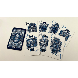 Neko Samurai (Mini Blue) Playing Cards
